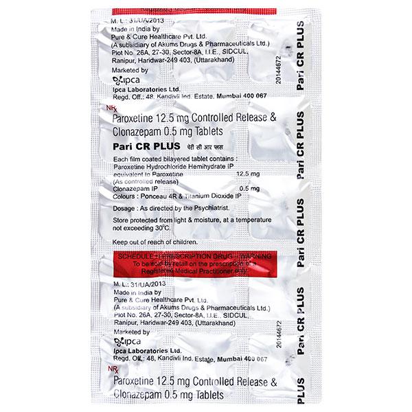 PARI CR PLUS Tablet 15's - Price, Uses, Side Effects, and Substitutes ...