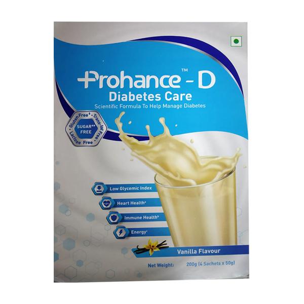 PROHANCE D DIABETES CARE SUGAR FREE VANILLA FLAVOUR Powder 200gm Price ...