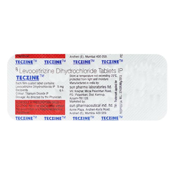Teczine Tablet 10'S - Price, Uses, Side Effects | Netmeds