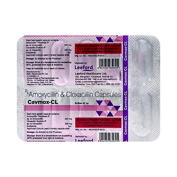 Cavmox Cl Capsule 10's Price, Uses, Side effects | Netmeds