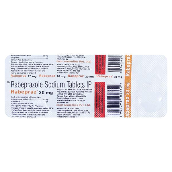 RABEPRAZ 20 Tablet 10's Price, Uses, Side effects, Substitutes | Netmeds
