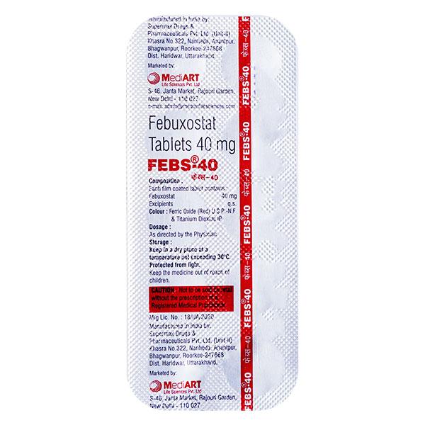 FEBS 40 Tablet 10's Price, Uses, Side effects, Substitutes | Netmeds