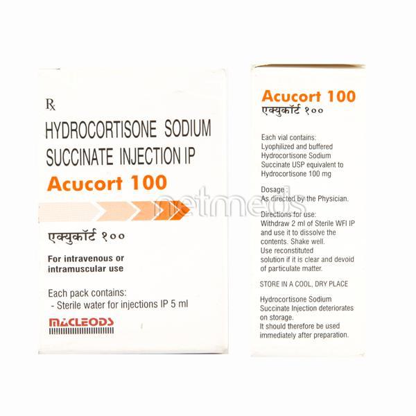 Acucort 100mg Injection 1's Price, Uses, Side effects, Substitutes ...