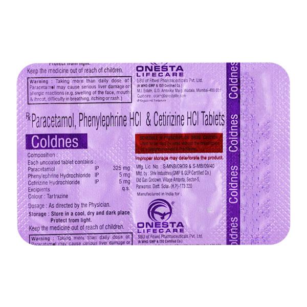 COLDNES Tablet 10's Price, Uses, Side effects, Substitutes | Netmeds