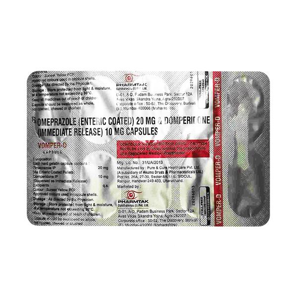 Vomper D Capsule 10's Price, Uses, Side effects | Netmeds