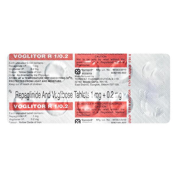 VOGLITOR R 1/0.2 Tablet 10's Price, Uses, Side effects, Substitutes ...