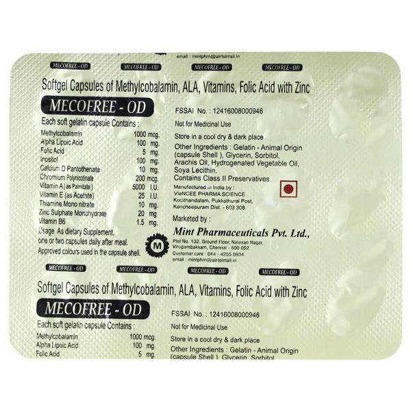 Mecofree OD Capsule 15'S : Price, Uses, Side Effects | Netmeds