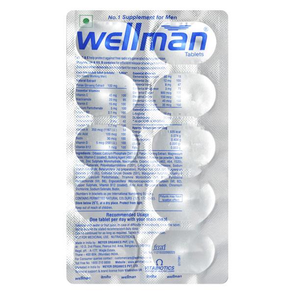 WELLMAN Tablet 10's Price, Uses, Side effects, Substitutes | Netmeds