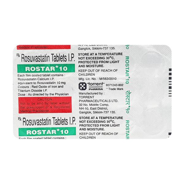 Buy ROSTAR 10mg Tablet 15's Online at Upto 25% OFF | Netmeds