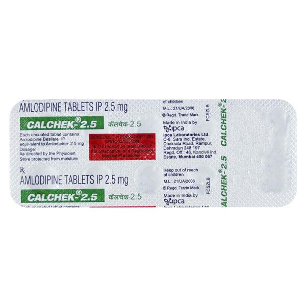 Calchek 2.5mg Tablet 10'S Price, Uses, Side effects, Substitutes | Netmeds