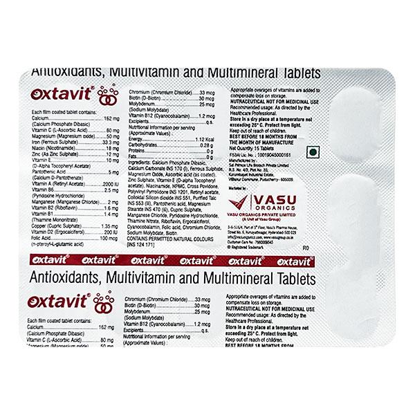 OXTAVIT Tablet 15's Price, Uses, Side effects, Substitutes | Netmeds