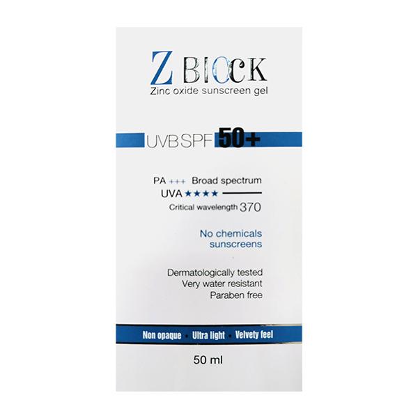 z block uvb spf 50 pa sunscreen gel 50ml