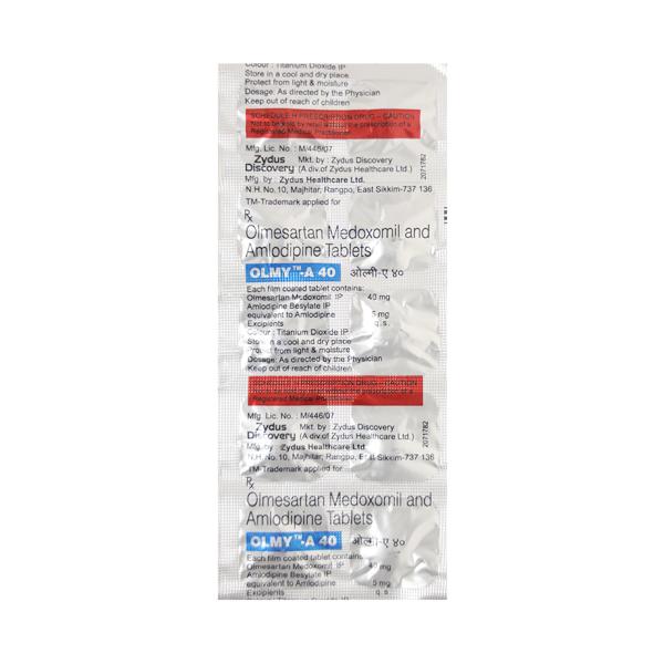 Olmy A 40mg Tablet 10'S : Price, Uses, Side Effects | Netmeds