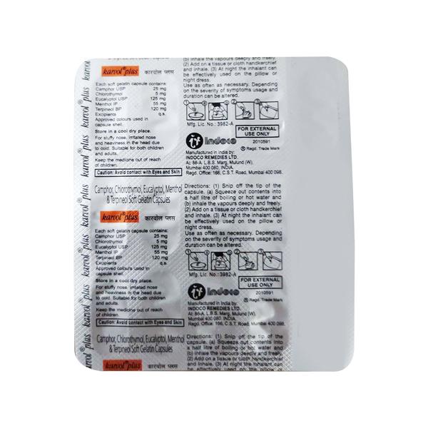 KARVOL PLUS Capsule 15's Price, Uses, Side effects, Substitutes | Netmeds