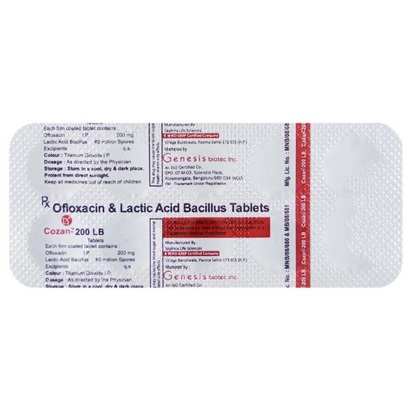 COZAN 200 LB Tablet 10's Price, Uses, Side effects, Substitutes | Netmeds