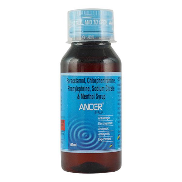 Ancer Syrup 60ml Price, Uses, Side effects, Substitutes | Netmeds