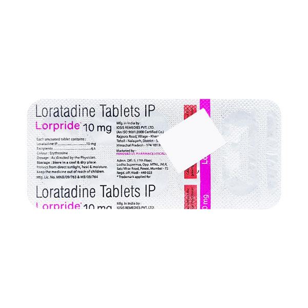 LORPRIDE 10mg Tablet 10's Price, Uses, Side effects, Substitutes | Netmeds