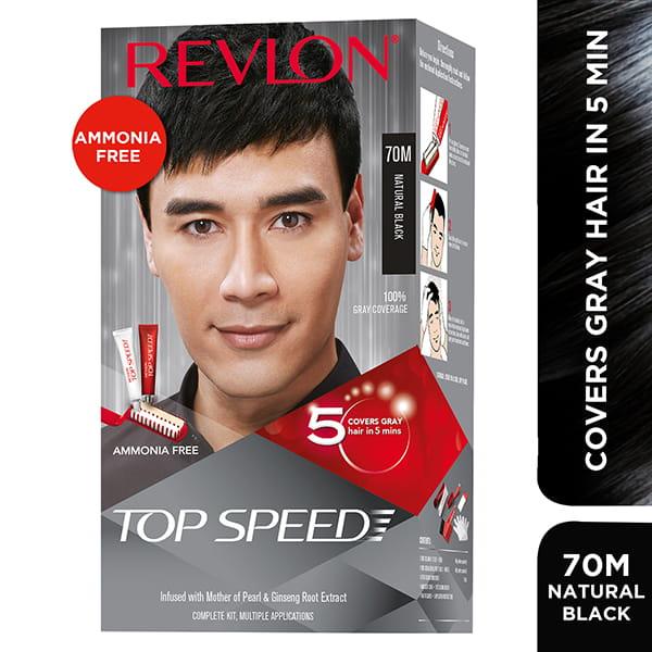 Buy Revlon Top Speed Hair Color-Natural Black 70M (40gm + 40gm+ 15ml) 1 ...