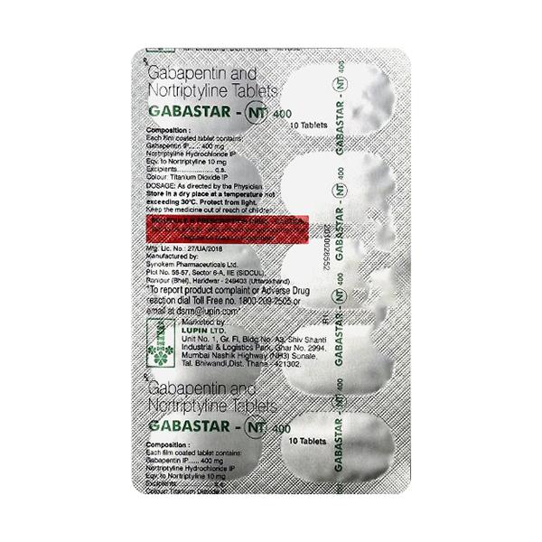 GABASTAR NT 400 Tablet 10's Price, Uses, Side Effects Netmeds