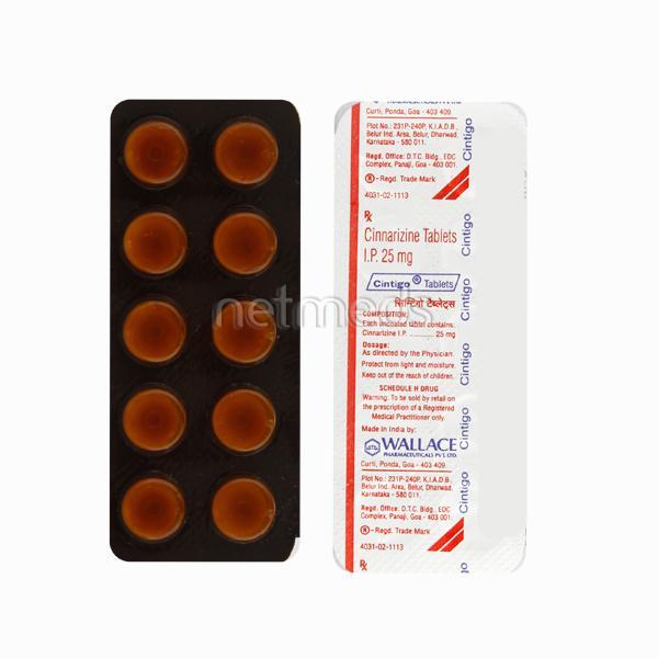 Cintigo 25mg Tablet 10'S Price, Uses, Side effects, Substitutes | Netmeds