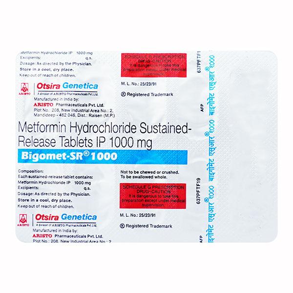 bigomet sr 1000 tablet