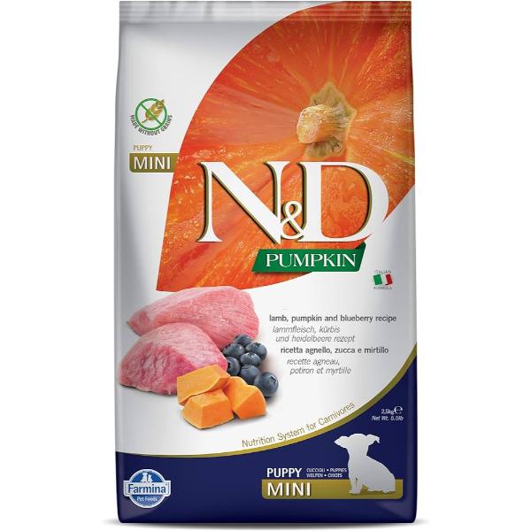 Buy Farmina N&D Pumpkin Dog Food - Lamb & Blueberry (Puppy Mini) 2.5 kg ...