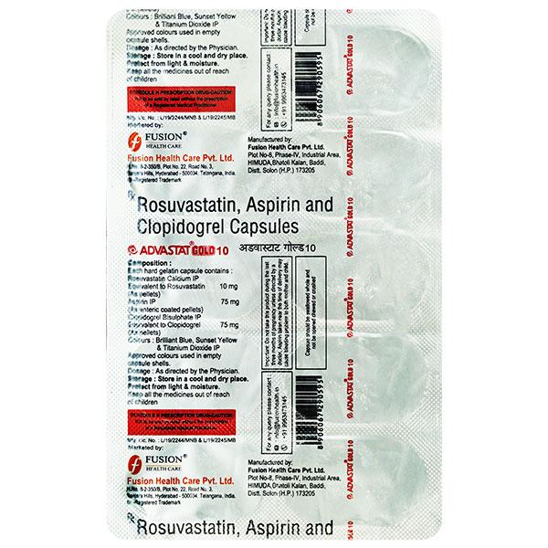 Buy ADVASTAT GOLD 10 Tablet 10's Online at Upto 25% OFF | Netmeds