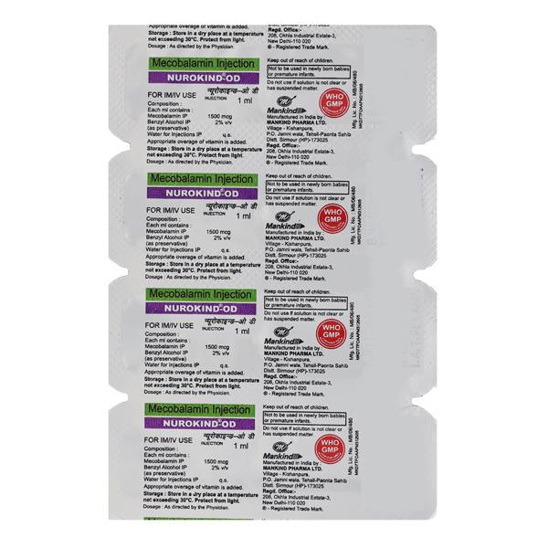 nurokind b12 injection OD 1500 mcg  Uses, Price & Details Nurokind Injection: View Uses, Side