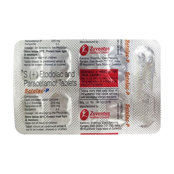 SETOLAC P TABLET 10'S Price, Uses, Side effects, Substitutes | Netmeds