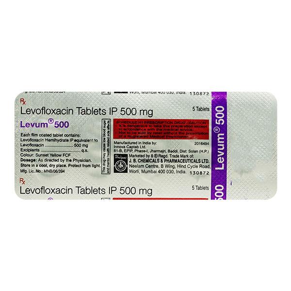 Buy Levum 500mg Tablet 5'S Online at Upto 25% OFF | Netmeds