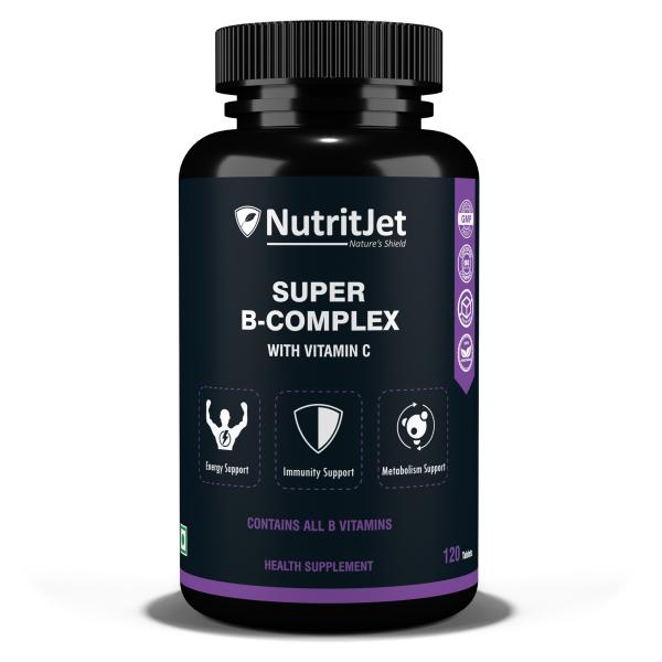 Buy NutritJet Super B-Complex with Vitamin C Tablets 120's 120 s Online ...