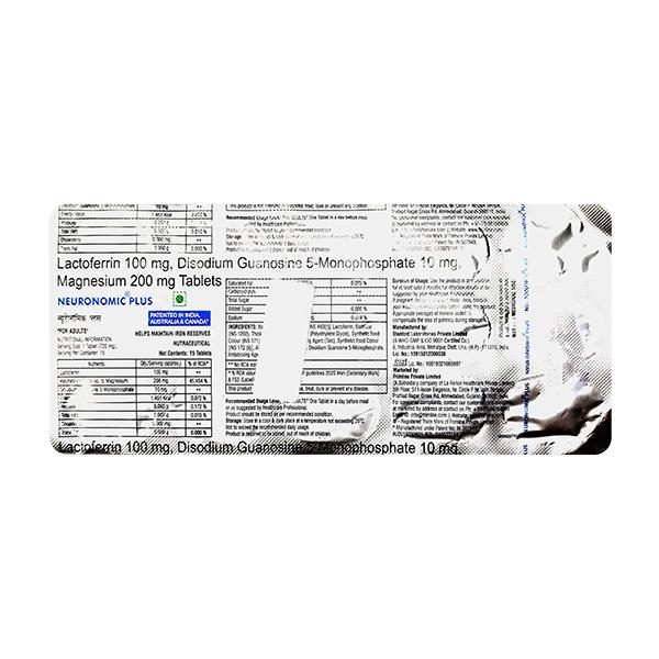 Neuronomic Plus Tablet 15's Price, Uses, Side effects | Netmeds