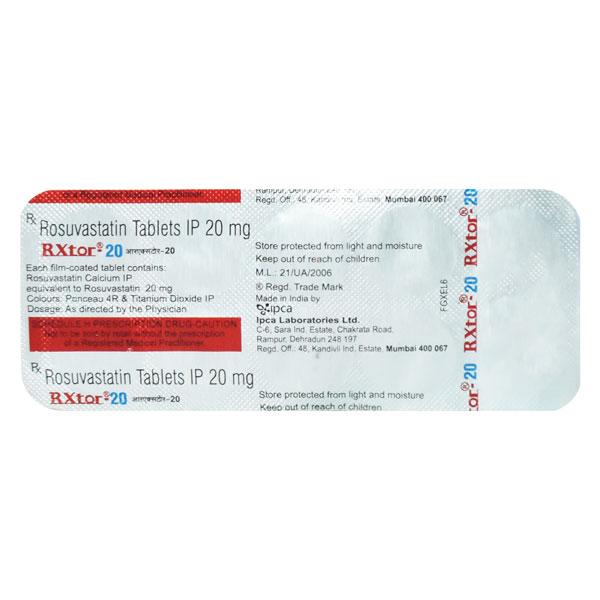 Buy Rxtor 20mg Tablet 10'S Online at Upto 25% OFF | Netmeds