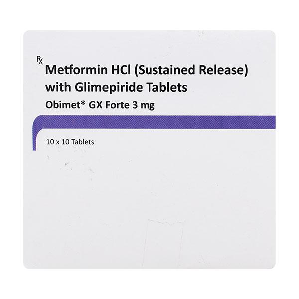 OBIMET GX3 FORTE Tablet 10's : Price, Uses, Side Effects | Netmeds