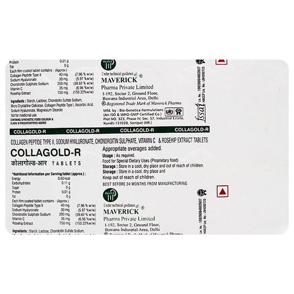 COLLAGOLD R Tablet 10's Price, Uses, Side effects, Substitutes | Netmeds