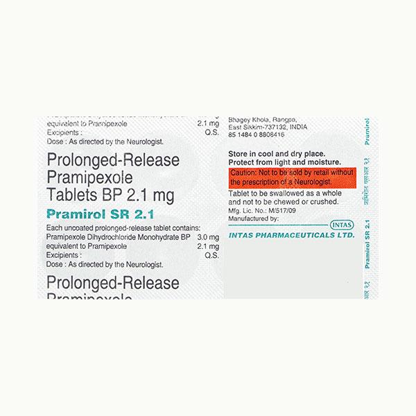pramirol sr 2.1mg tablet