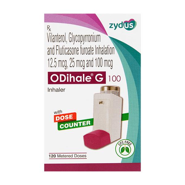 Odihale G 100 With Dose Counter Inhaler 120md Price, Uses, Side effects ...