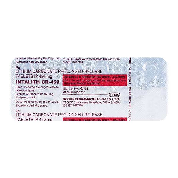 intalith cr 450mg tablet