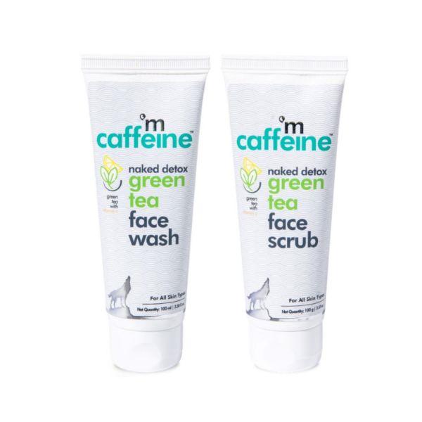 Buy mCaffeine Quick Green Tea Detox Kit - Cleanse & Exfoliate 200 gm ...