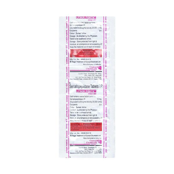 Lyser Forte Tablet 10'S Price, Uses, Side effects, Substitutes | Netmeds