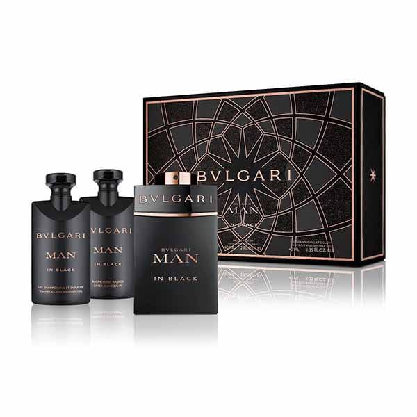 Bvlgari Man In Black Gift Set (EDP 60ml Shampoo and Shower Gel 40ml  After Shave Balm 40ml) 140 ml