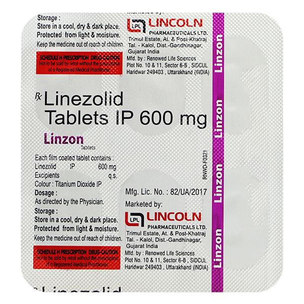 Buy Linzon 600mg Tablet 6'S Online at Upto 25% OFF | Netmeds