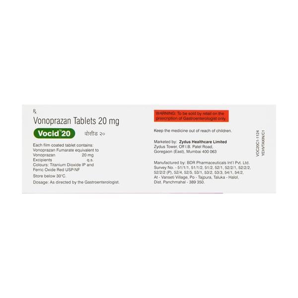 Buy VOCID 20 Tablet 10's Online Netmeds