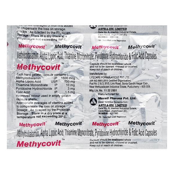METHYCOVIT Capsule 10's Price, Uses, Side effects, Substitutes | Netmeds