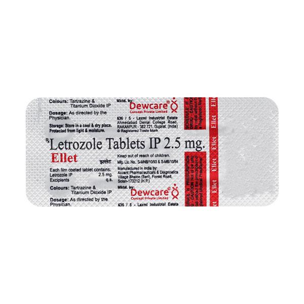 ELLET 2.5 Tablet 5's Price, Uses, Side effects, Substitutes | Netmeds