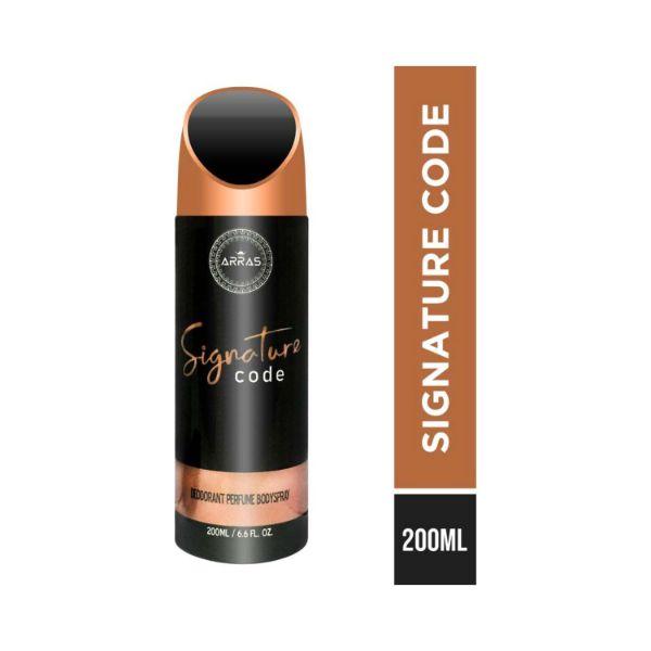 ARRAS Signature Code Deodorant Body Spray, Long Lasting Fragances, for Men  Women 200 ml