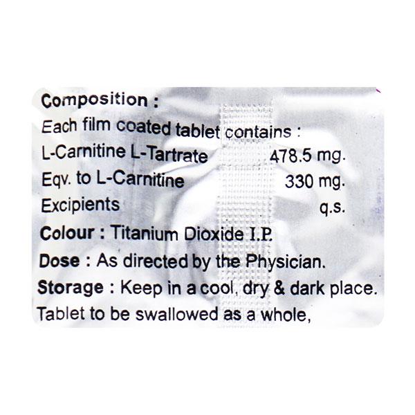 Lacarnit 330mg Tablet 10'S : Price, Uses, Side Effects