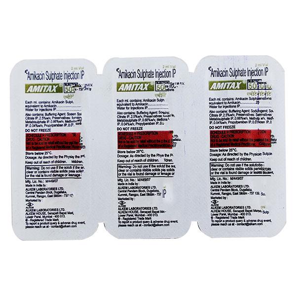 amitax 500mg injection 2ml