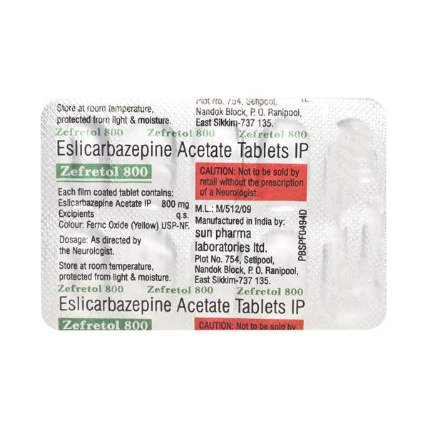 Buy Zefretol 800mg Tablet 10'S Online at Upto 25% OFF | Netmeds