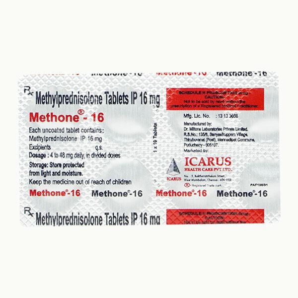 Methone 16mg Tablet 10'S Price, Uses, Side effects, Substitutes | Netmeds